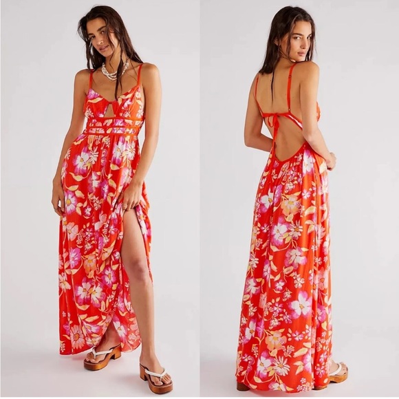 Free People Dresses & Skirts - Free People Women's Wisteria Floral Print Maxi Dress Size Small $178